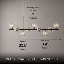 LUMARA-Modern Linear Globe LED Chandelier-ZENDUCE