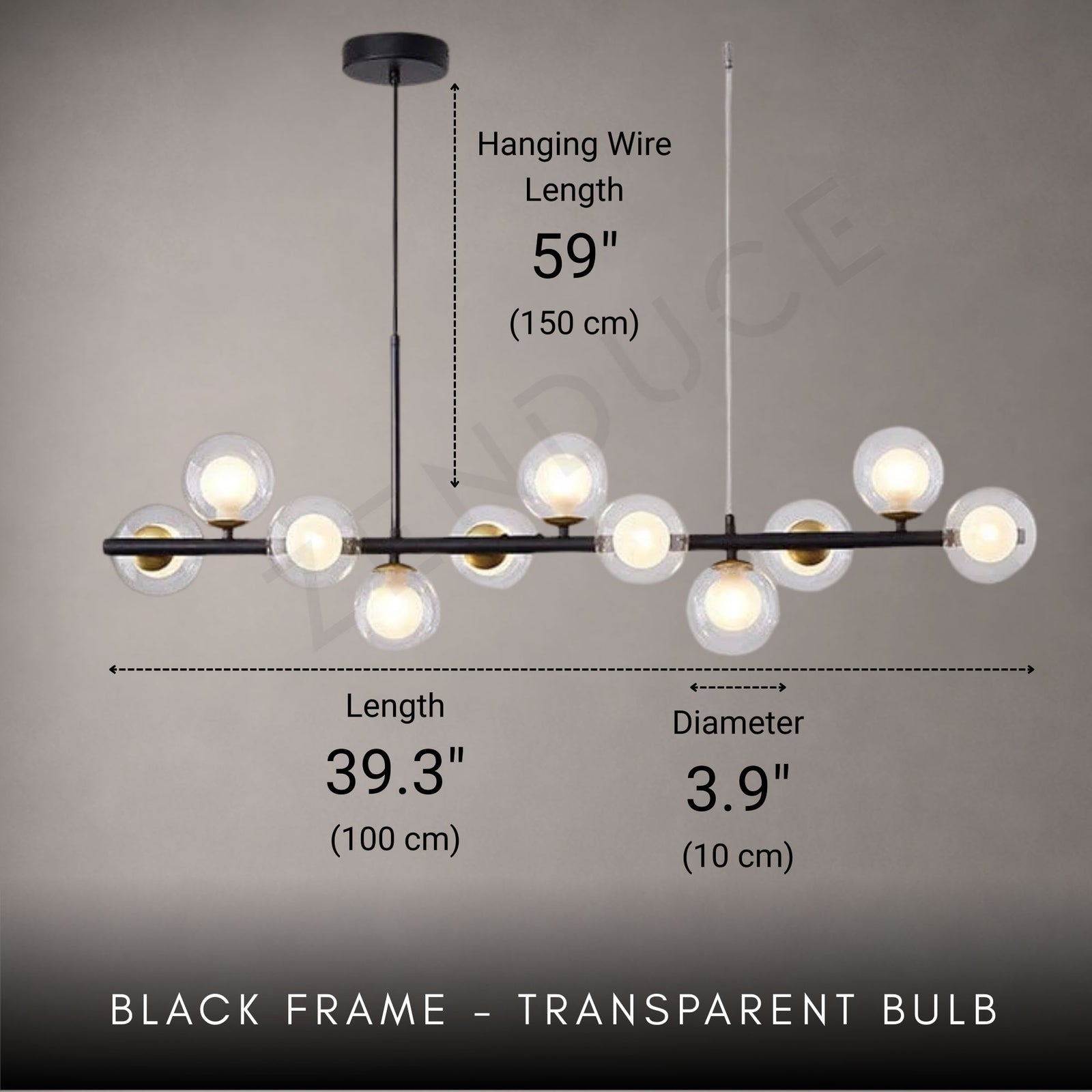 LUMARA-Modern Linear Globe LED Chandelier-ZENDUCE
