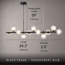 LUMARA-Modern Linear Globe LED Chandelier-ZENDUCE