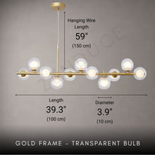 LUMARA-Modern Linear Globe LED Chandelier-ZENDUCE