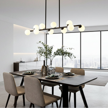LUMARA-Modern Linear Globe LED Chandelier-ZENDUCE