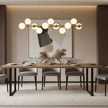 LUMARA-Modern Linear Globe LED Chandelier-ZENDUCE