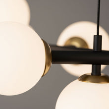 LUMARA-Modern Linear Globe LED Chandelier-ZENDUCE