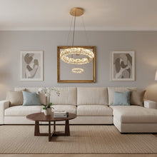 LUMERIA-Modern Crystal Ring Chandelier Pendant Light-ZENDUCE
