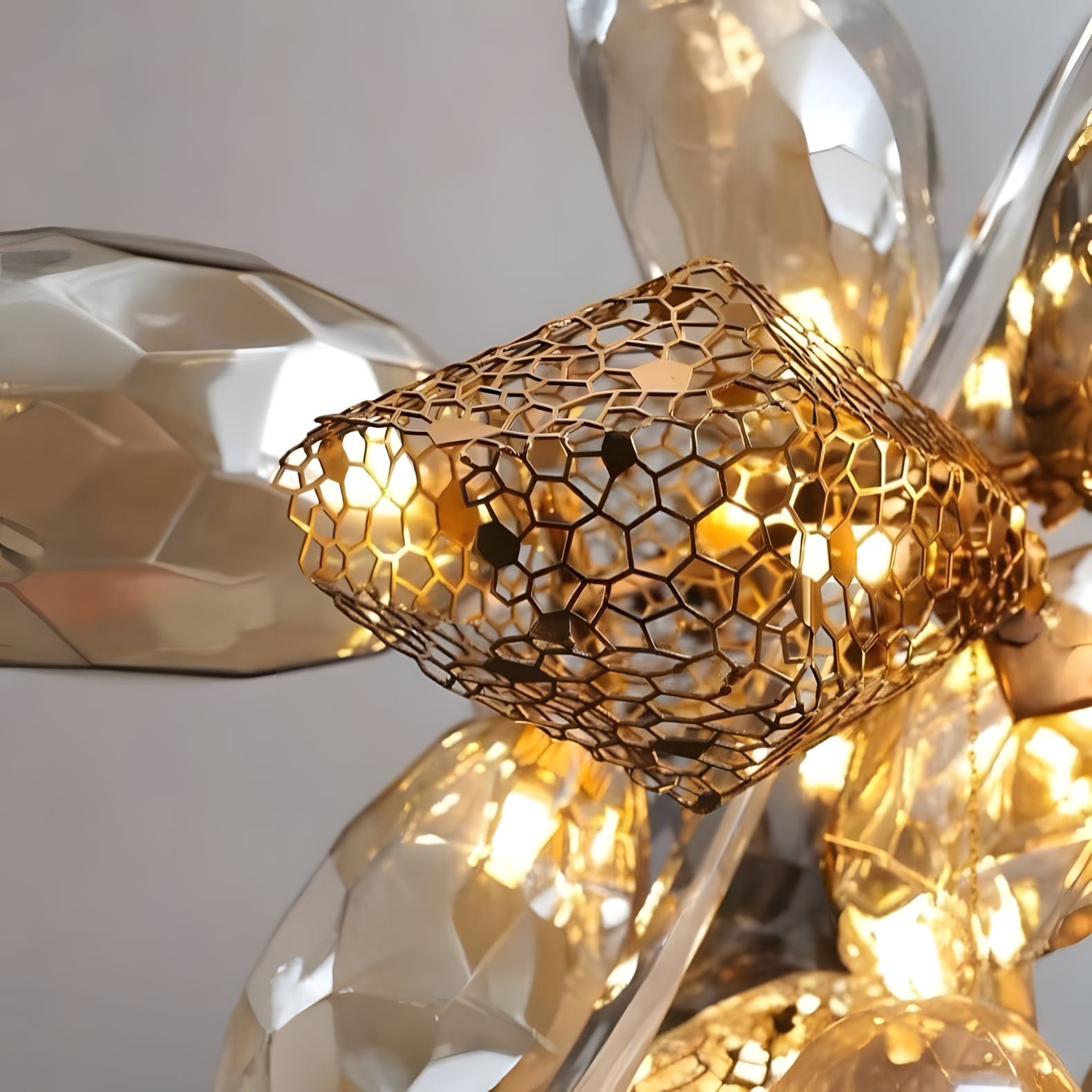 LUSTRE-Artistic Cognac Glass Globes Chandelier-ZENDUCE