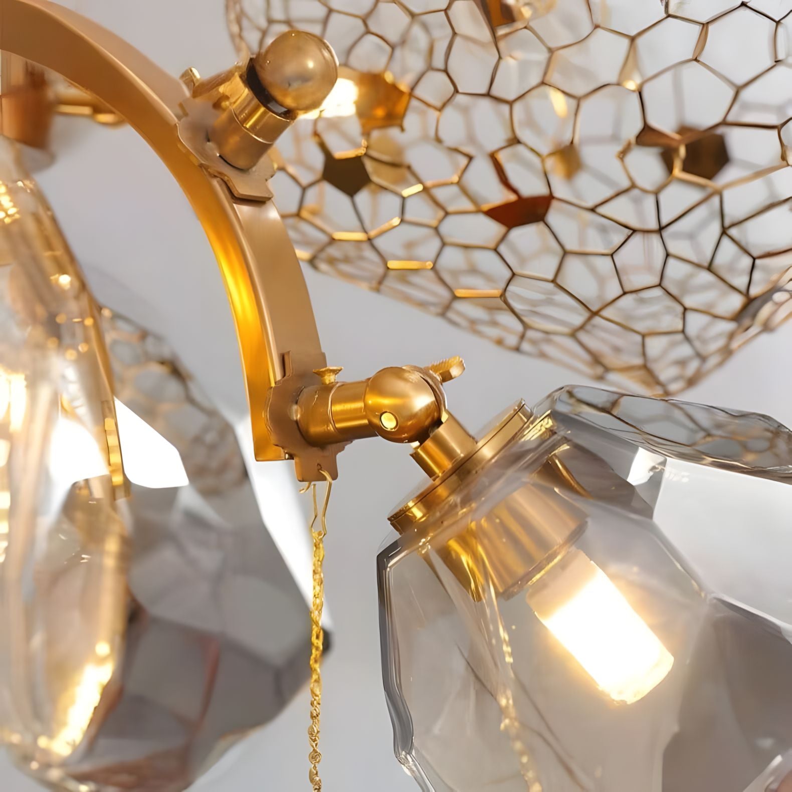 LUSTRE-Artistic Cognac Glass Globes Chandelier-ZENDUCE