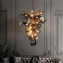 LUSTRE-Artistic Cognac Glass Globes Chandelier-ZENDUCE