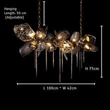 LUSTRE-Artistic Cognac Glass Globes Chandelier-ZENDUCE