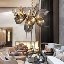 LUSTRE-Artistic Cognac Glass Globes Chandelier-ZENDUCE