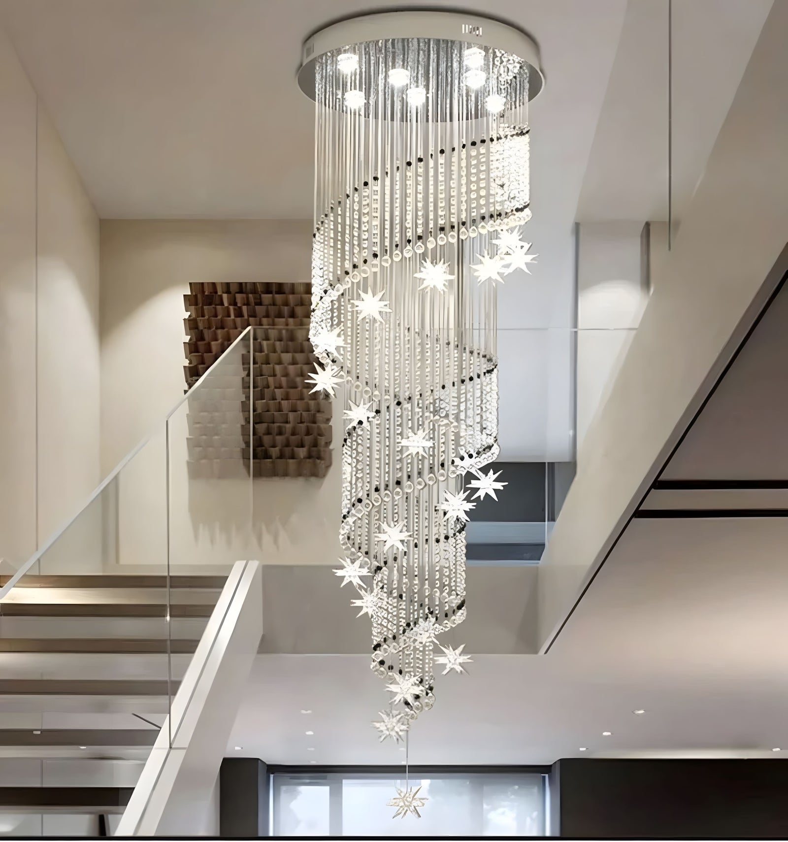 METORA-Spiral Raindrop Staircase Light-ZENDUCE