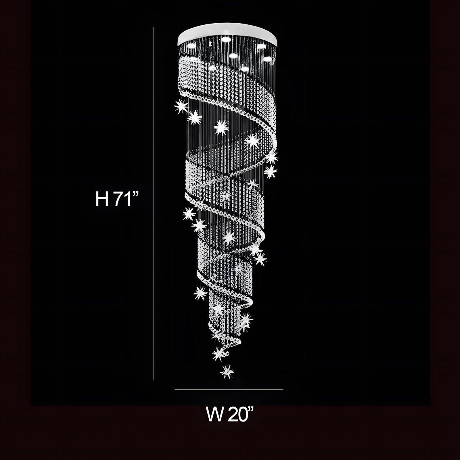 METORA-Spiral Raindrop Staircase Light-ZENDUCE