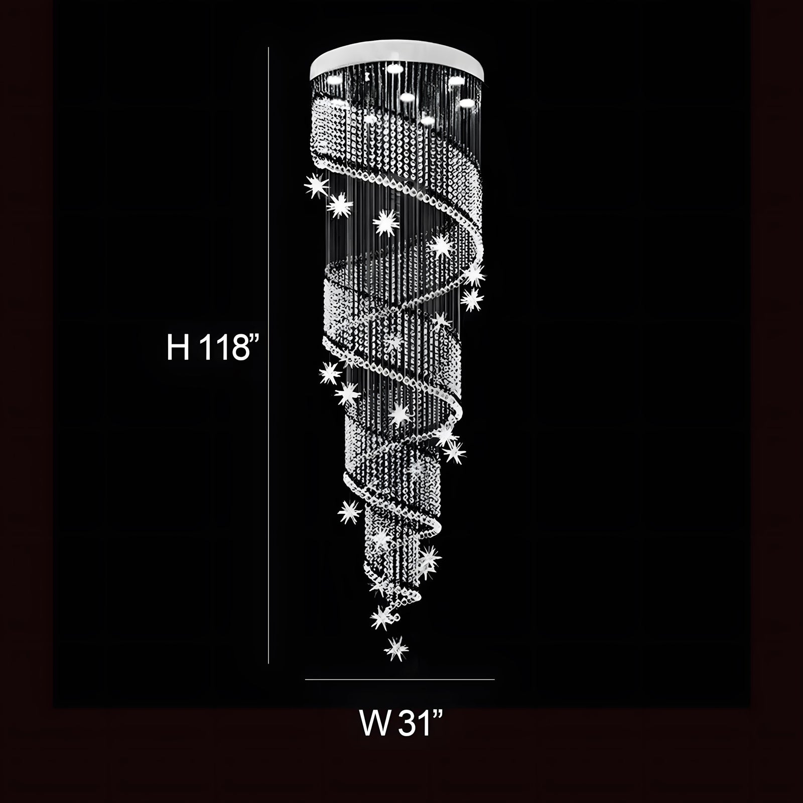 METORA-Spiral Raindrop Staircase Light-ZENDUCE