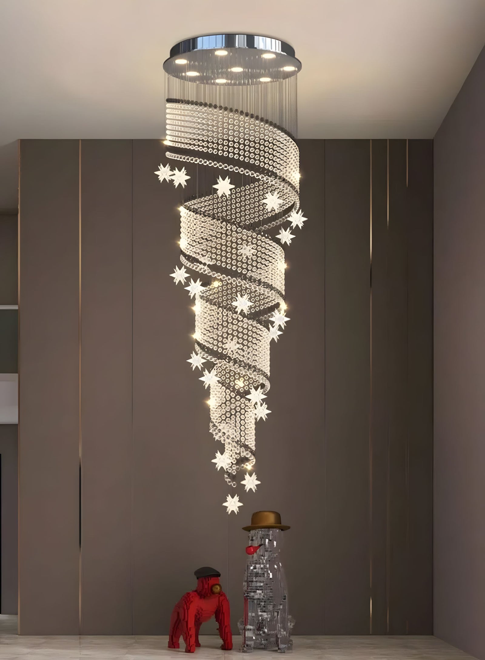 METORA-Spiral Raindrop Staircase Light-ZENDUCE