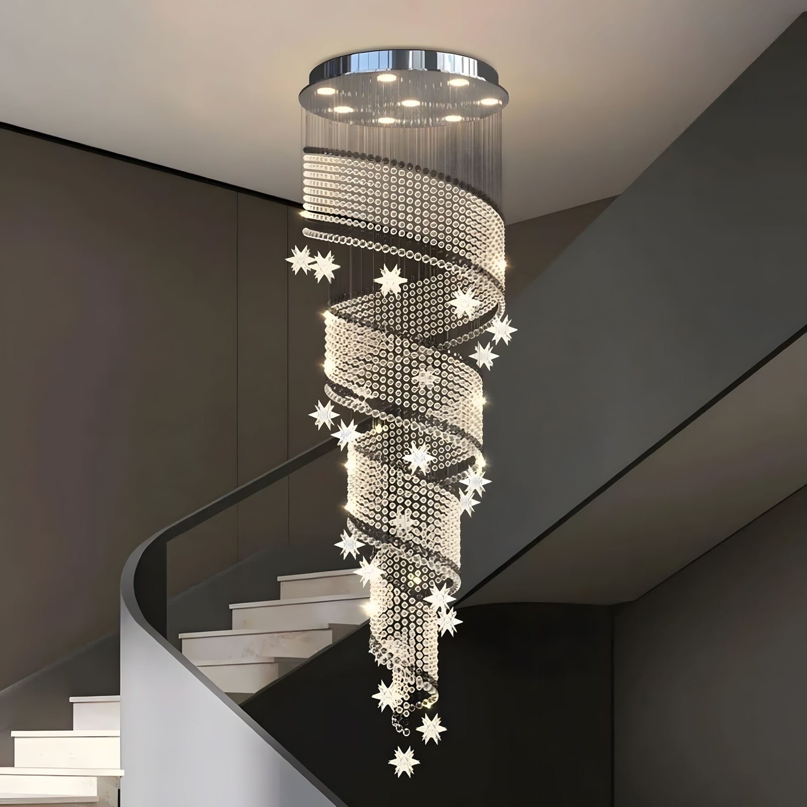METORA-Spiral Raindrop Staircase Light-ZENDUCE