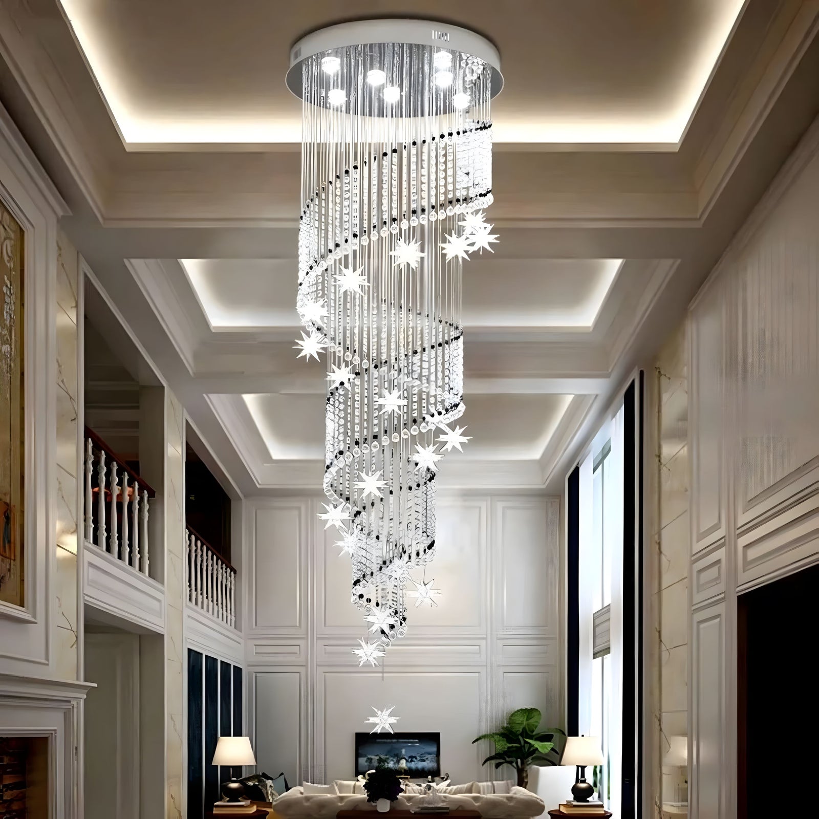 METORA-Spiral Raindrop Staircase Light-ZENDUCE