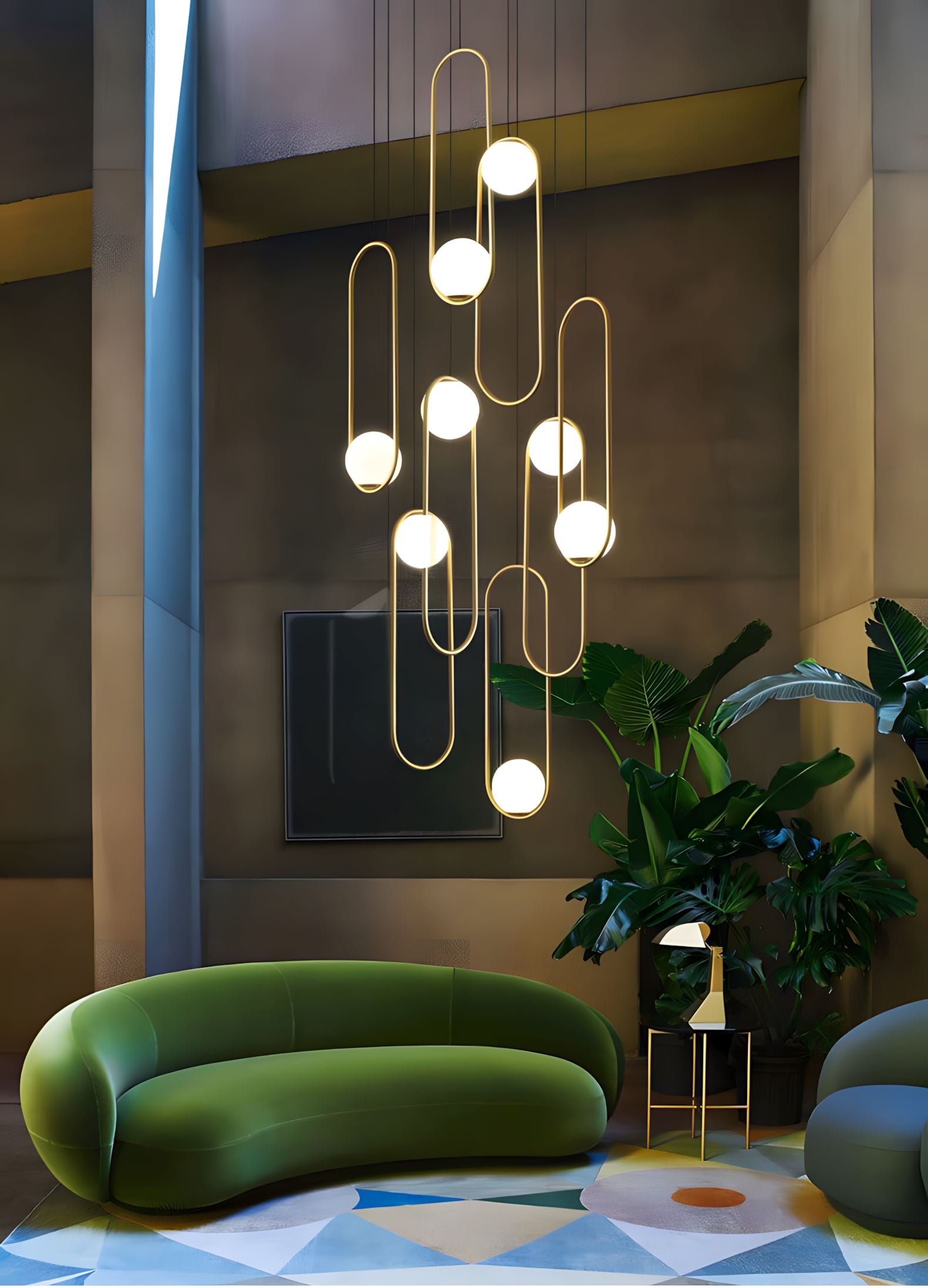 MILA - ZENDUCE - Round-7 Lights ( ∅ 23.6"× H 137.7" ) / Gold