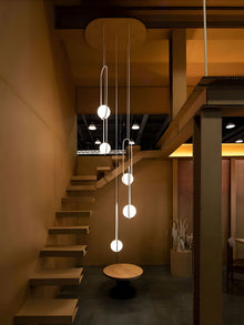 MILA - ZENDUCE - Round-5 Lights ( ∅ 19.6"× H 98.5" ) / Gold