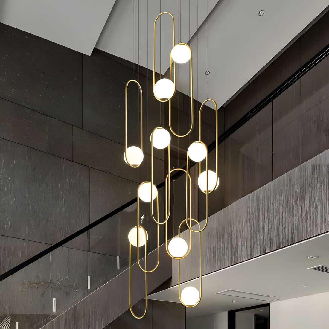 MILA - ZENDUCE - Round-10 Lights ( ∅ 31.5" × H 177" ) / Gold