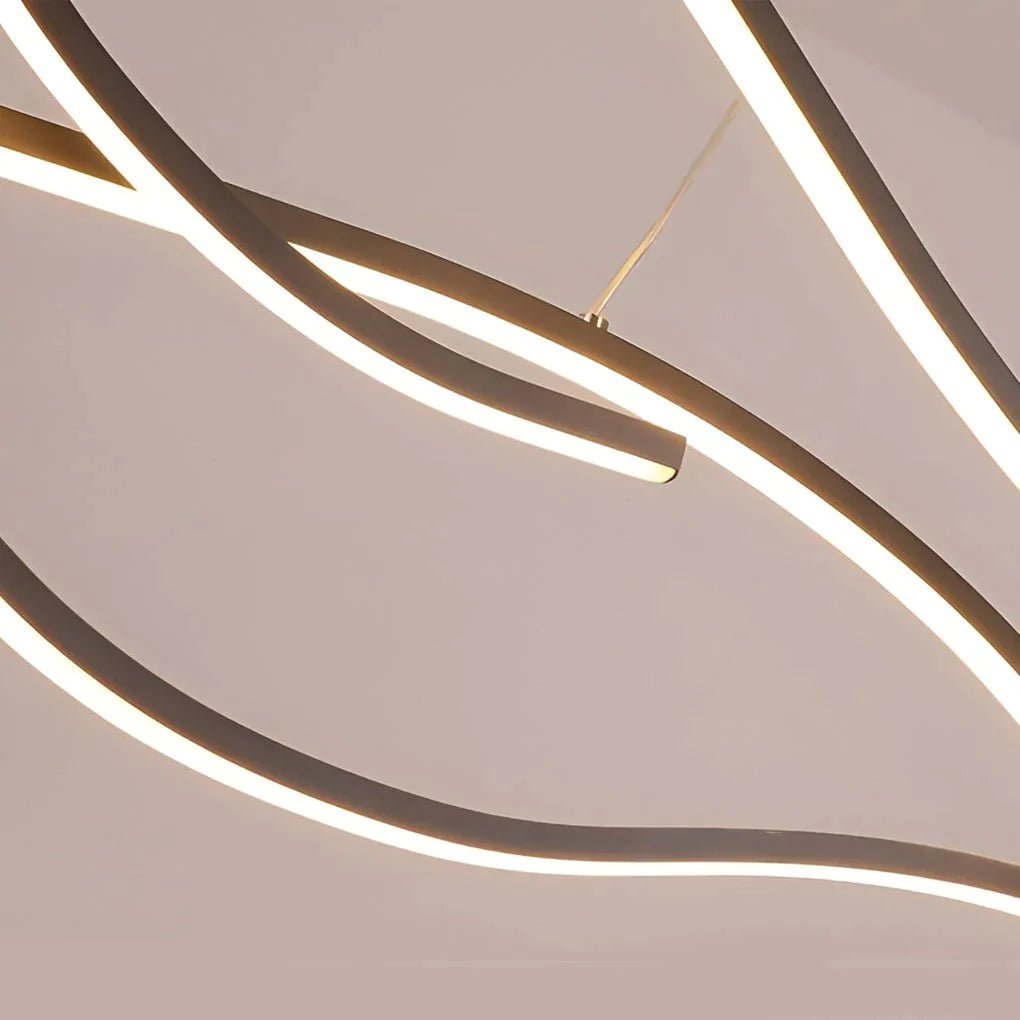 MODERN WAVES (OPEN BOX) - ZENDUCE - 39.3'' / Warm White (Non-Dimmable) / Gold