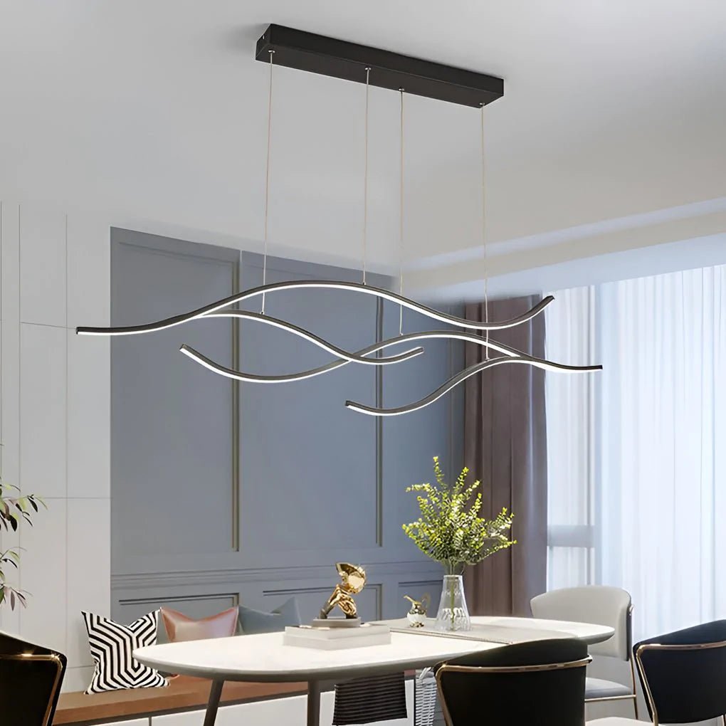 MODERN WAVES (OPEN BOX) - ZENDUCE - 39.3'' / Warm White (Non-Dimmable) / Gold