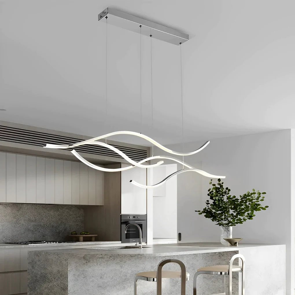 MODERN WAVES (OPEN BOX) - ZENDUCE - 39.3'' / Warm White (Non-Dimmable) / Gold