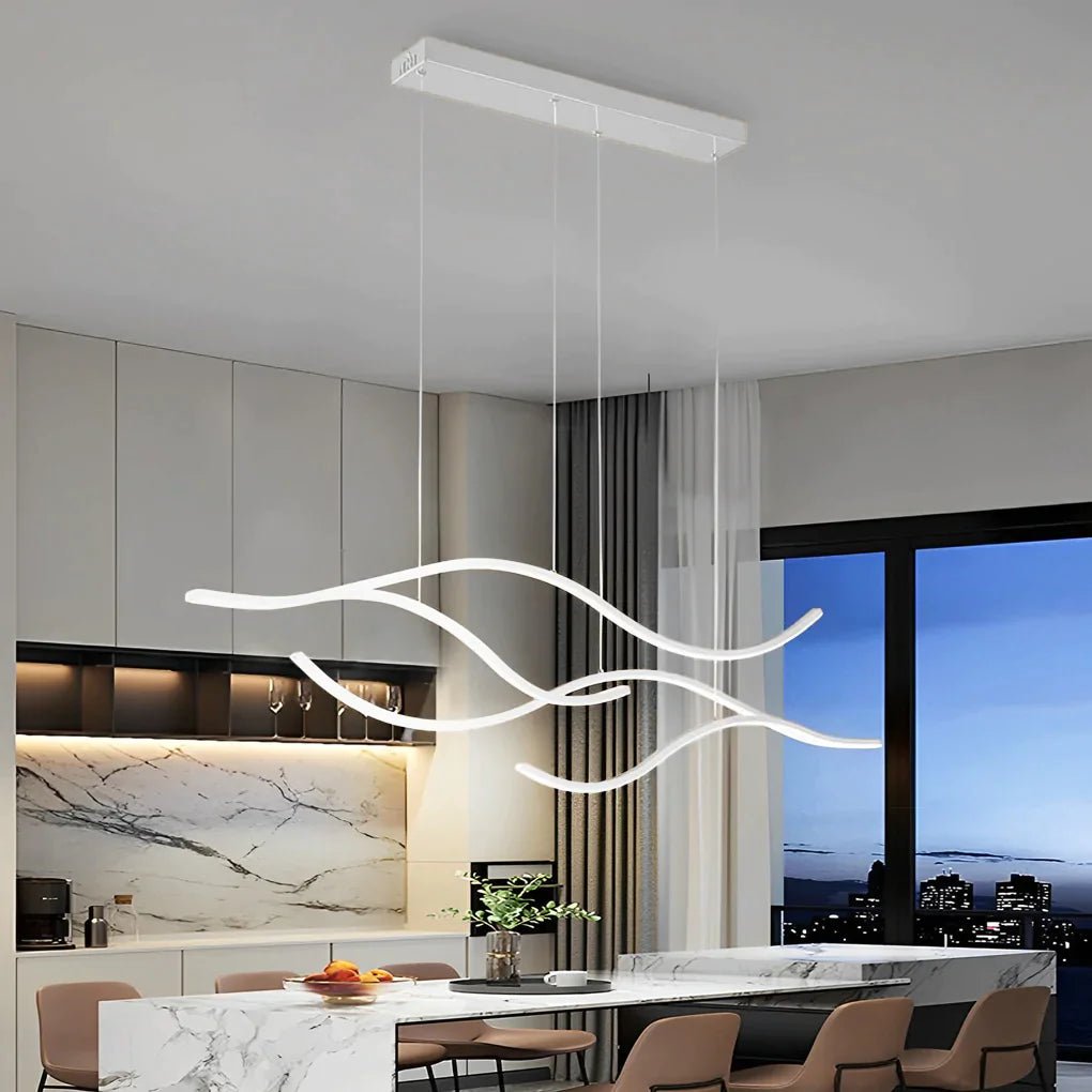 MODERN WAVES (OPEN BOX) - ZENDUCE - 39.3'' / Warm White (Non-Dimmable) / Gold