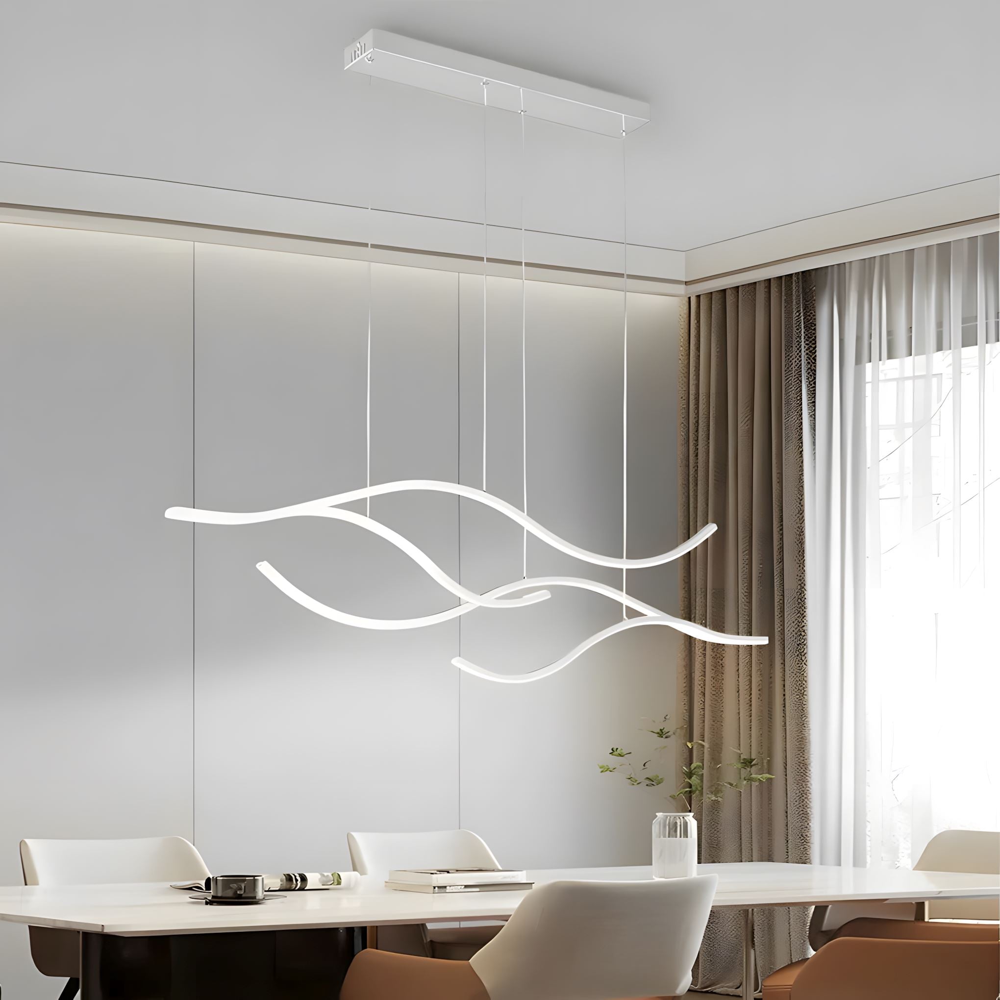 MODERN WAVES - ZENDUCE - 47.2'' / Cool White (Non-Dimmable) / Chrome