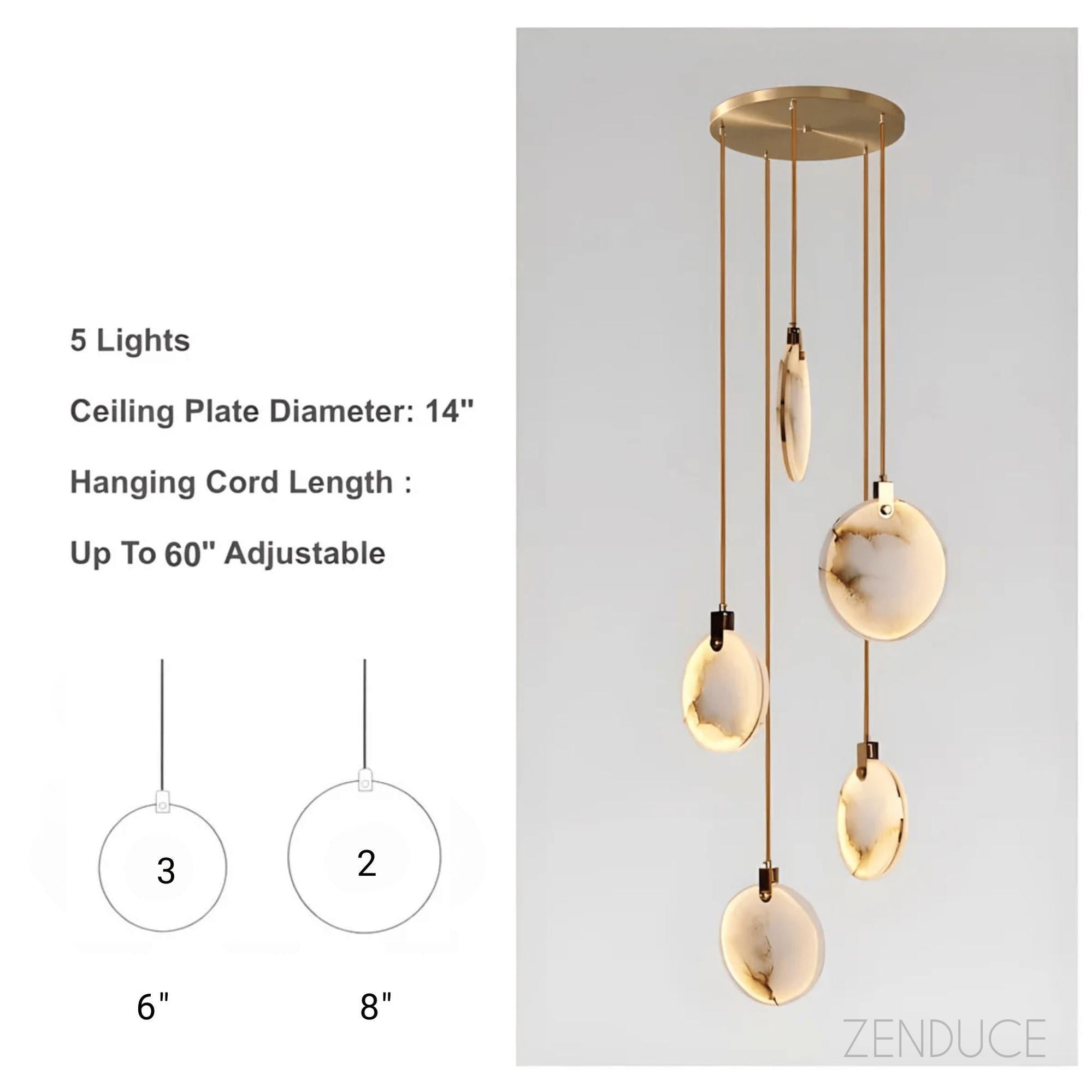 MOONSHADE - ZENDUCE - 5 lights / Warm White