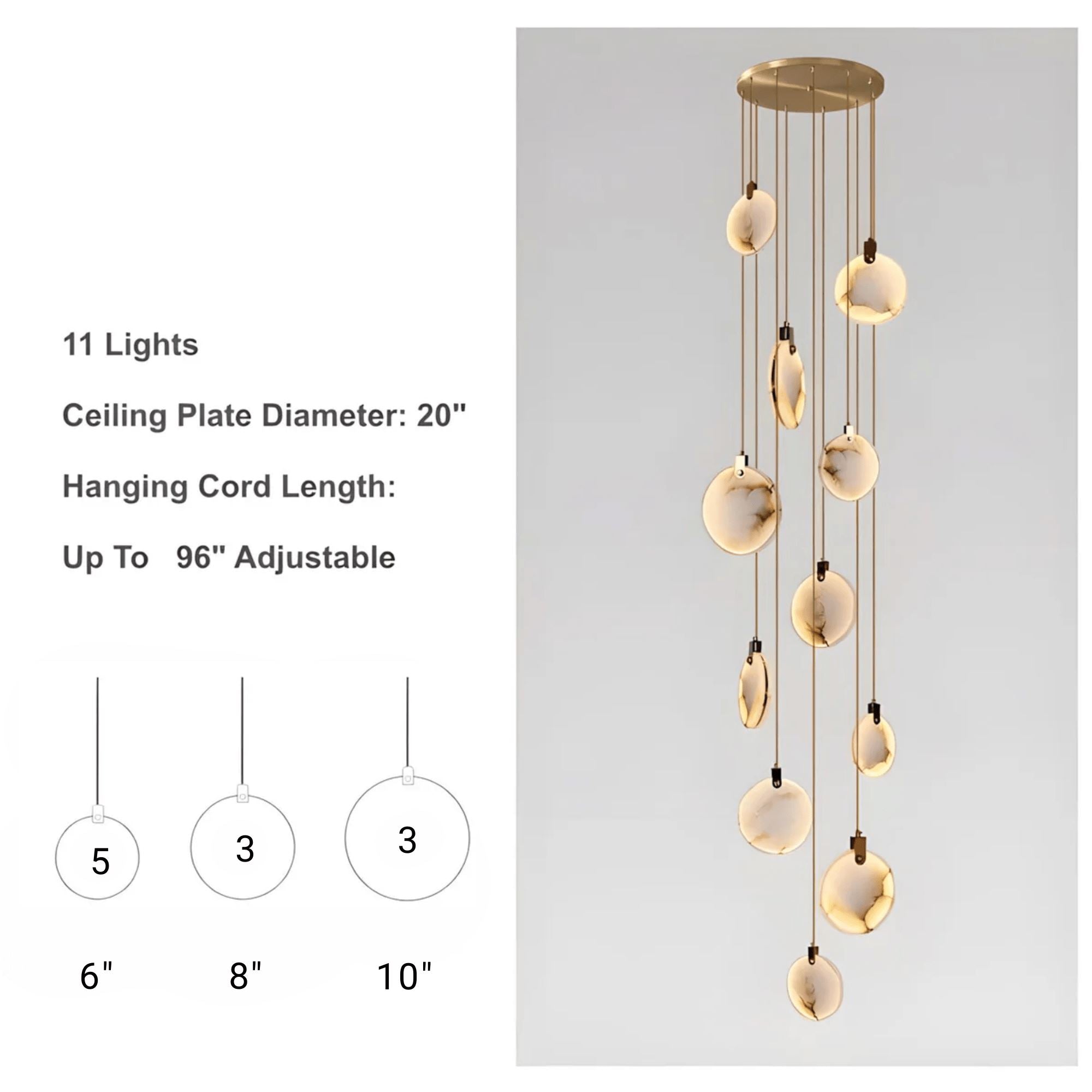 MOONSHADE CHANDELIER (OPEN BOX)