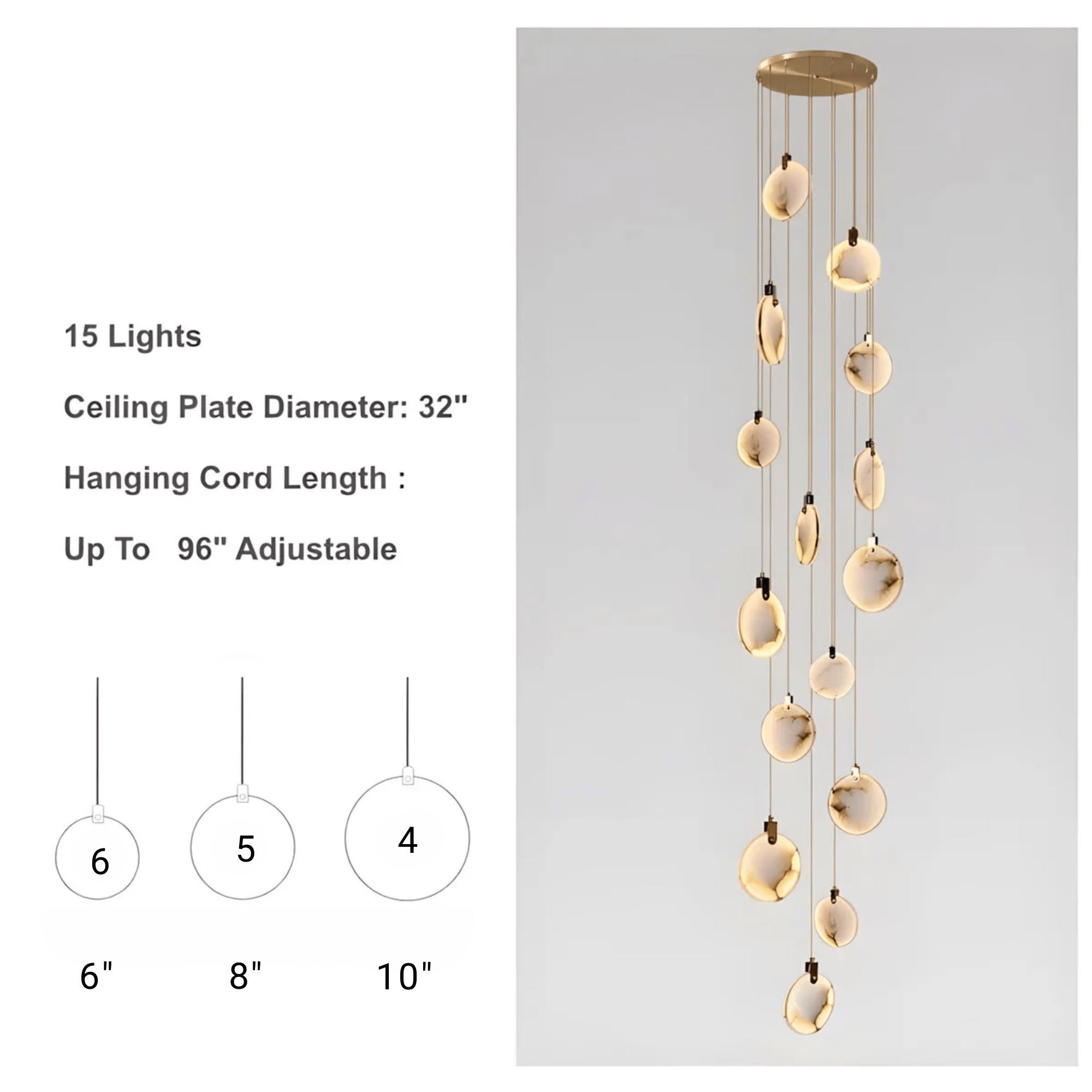 MOONSHADE CHANDELIER (OPEN BOX)