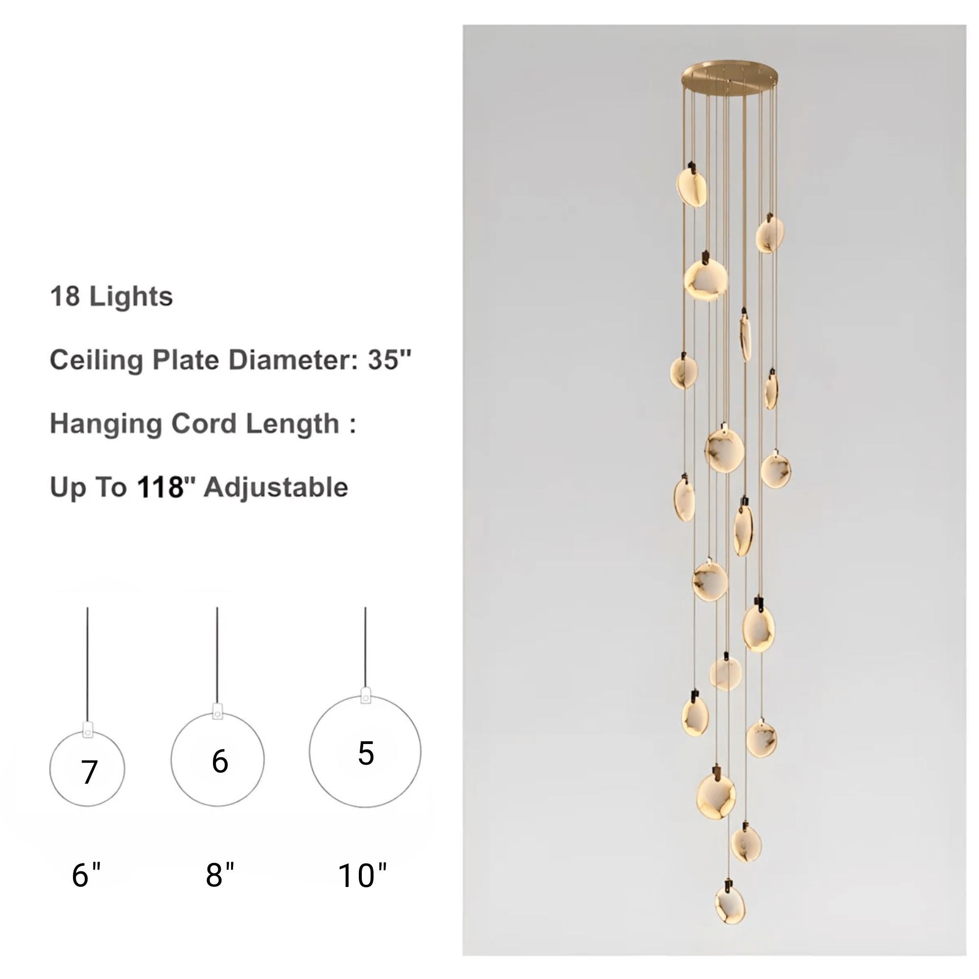 MOONSHADE CHANDELIER (OPEN BOX)