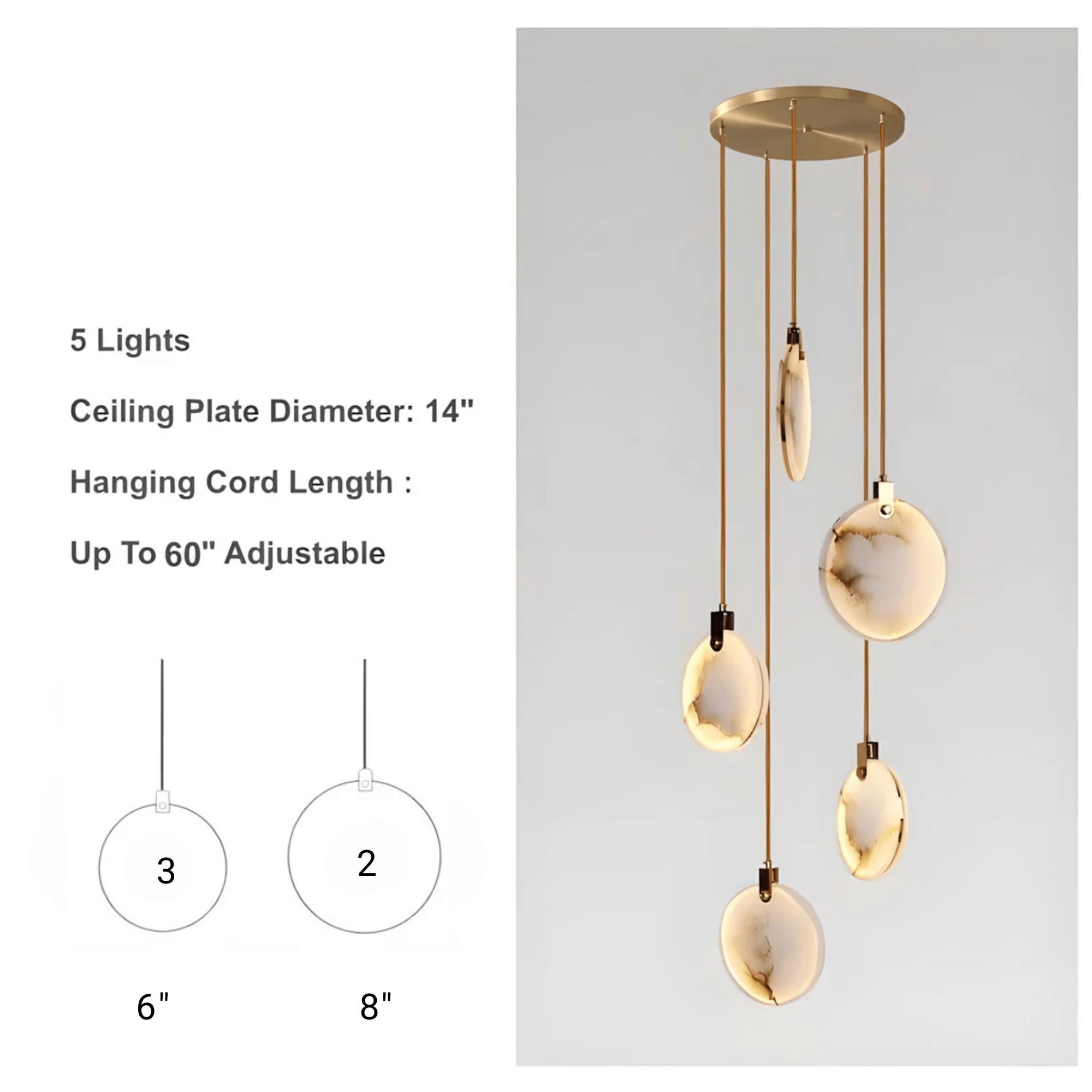 MOONSHADE CHANDELIER (OPEN BOX)