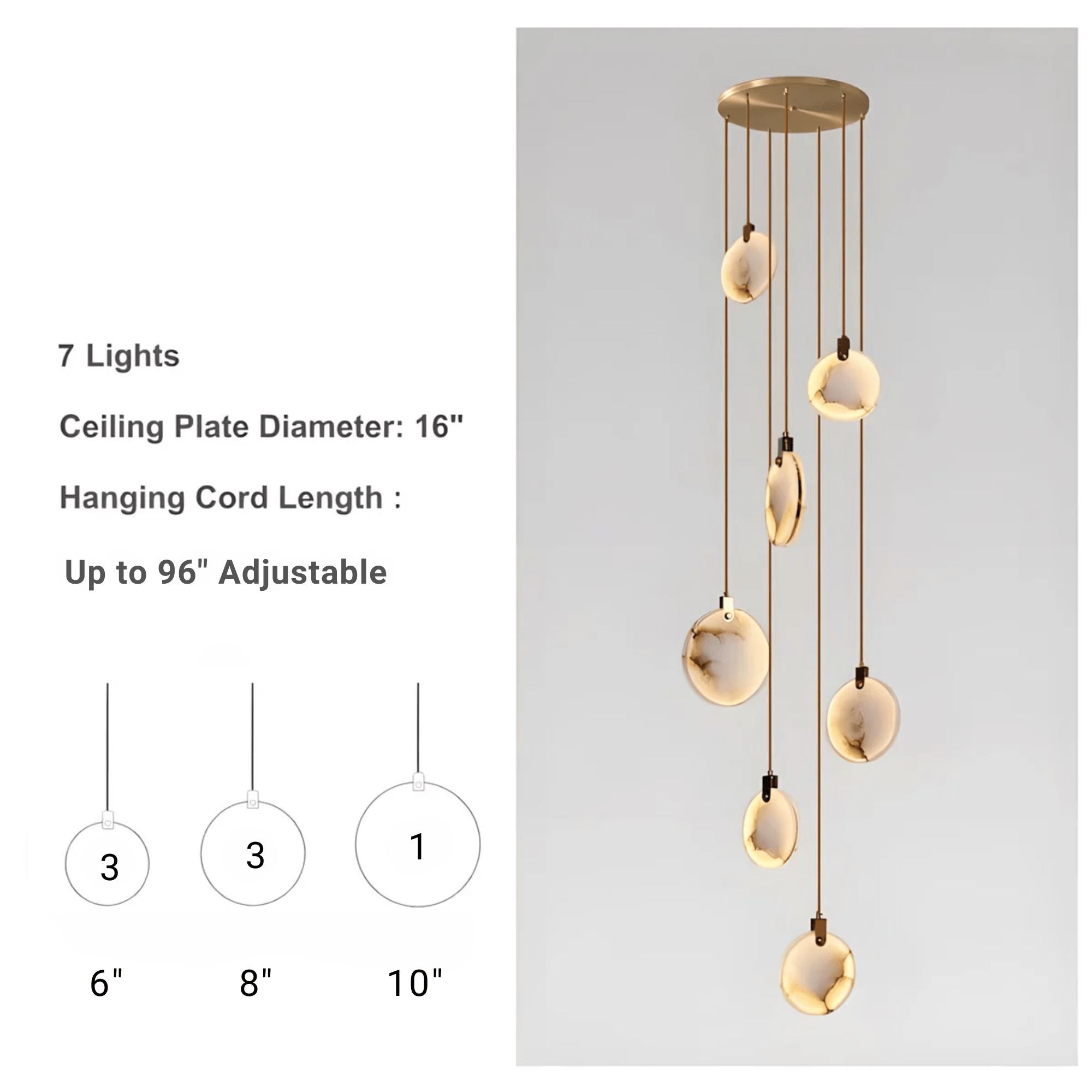 MOONSHADE CHANDELIER (OPEN BOX)