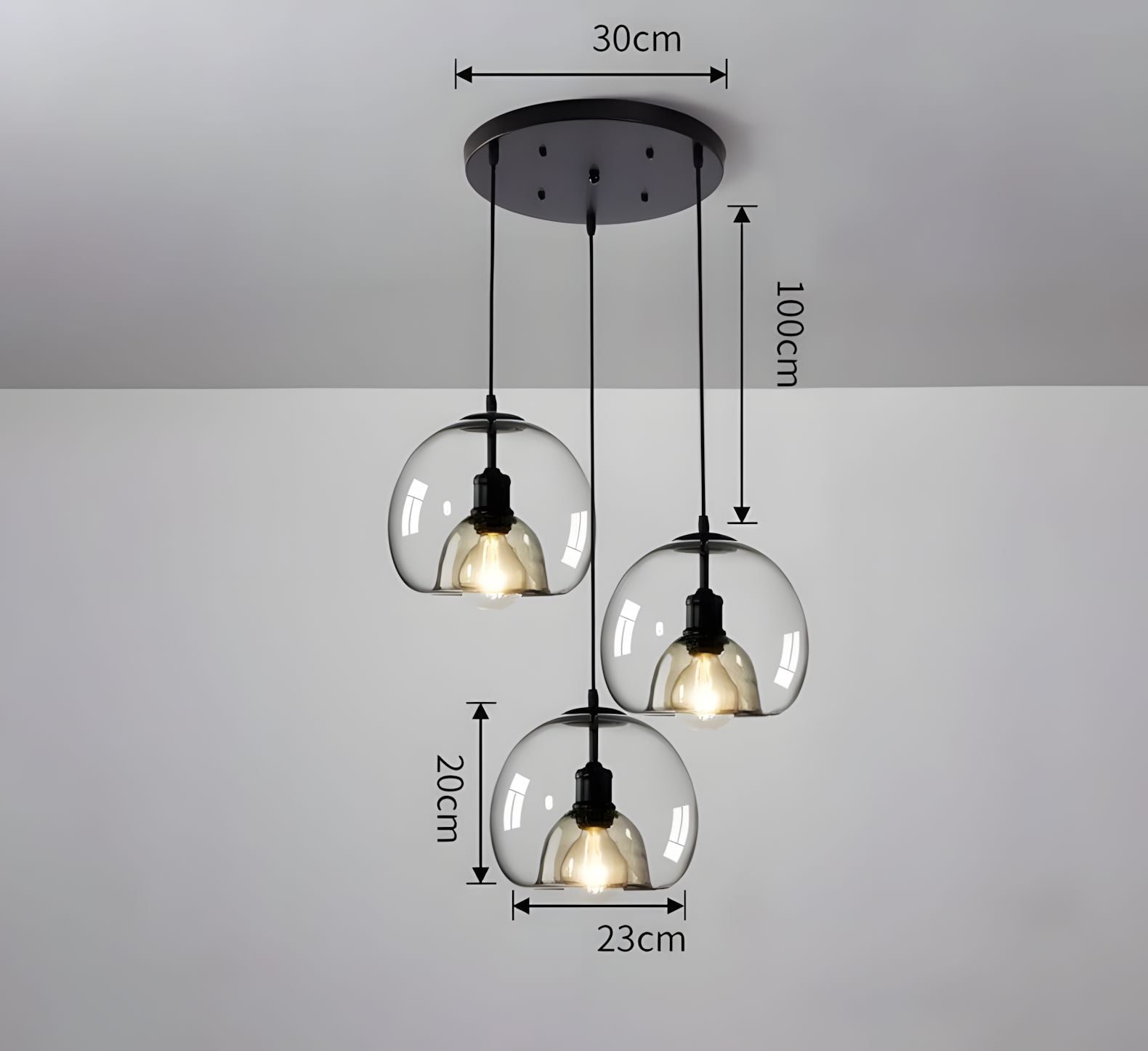 NAYA-Simplistic Smoked Glass Pendant-ZENDUCE