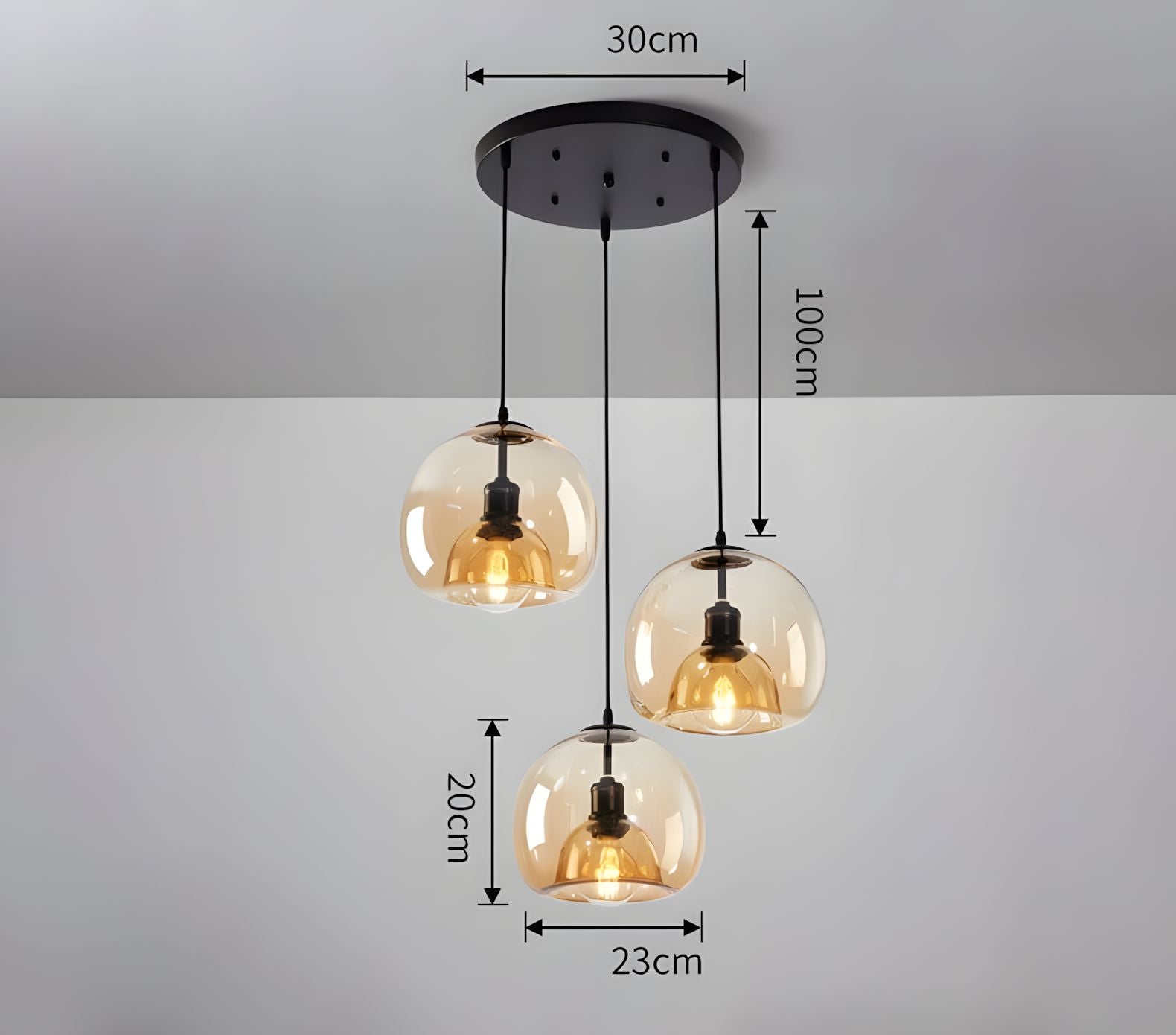 NAYA-Simplistic Smoked Glass Pendant-ZENDUCE