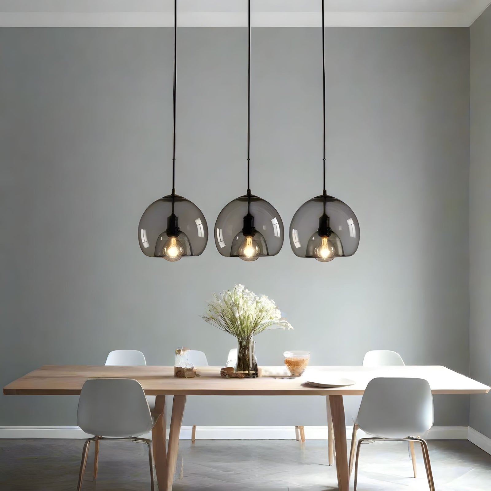 NAYA-Simplistic Smoked Glass Pendant-ZENDUCE