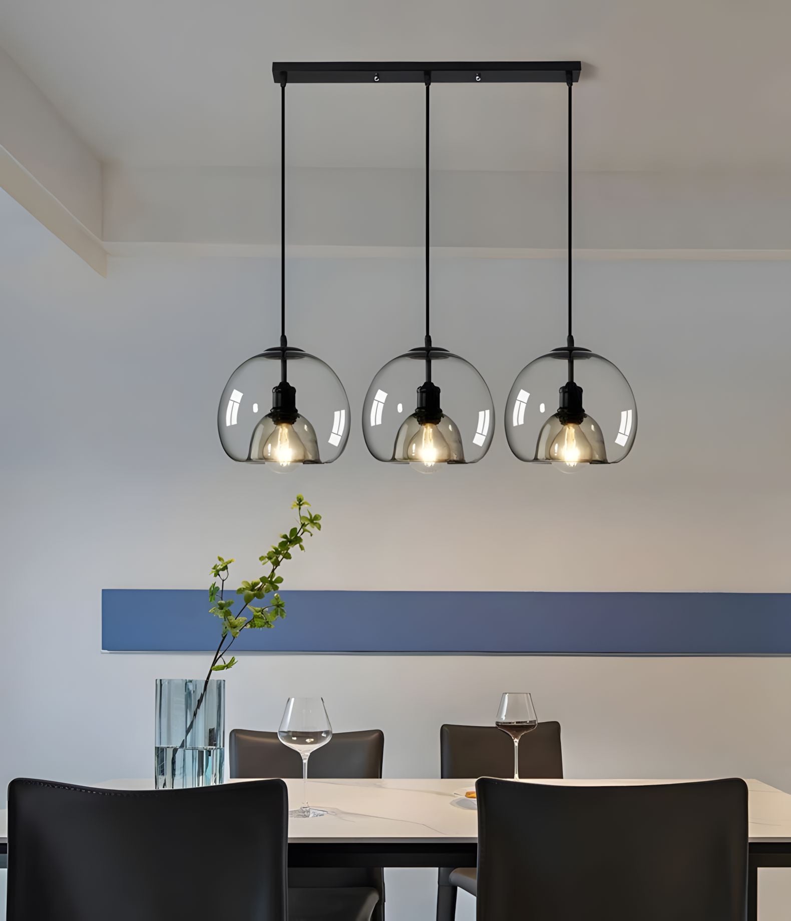 NAYA-Simplistic Smoked Glass Pendant-ZENDUCE
