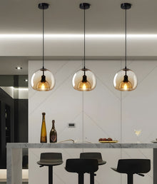 NAYA-Simplistic Smoked Glass Pendant-ZENDUCE