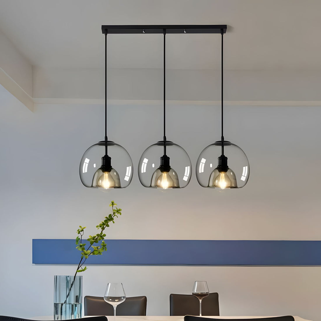NAYA-Simplistic Smoked Glass Pendant-ZENDUCE