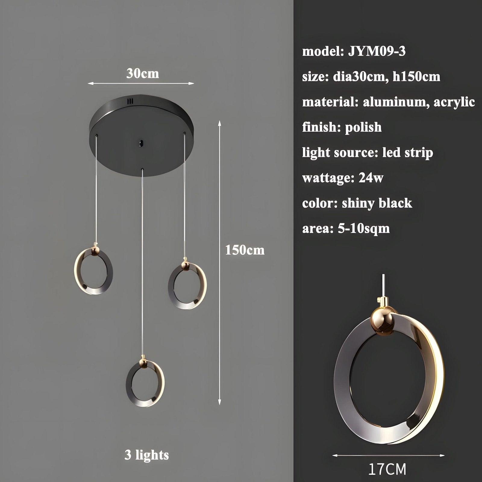NEBULA - ZENDUCE - 1 Head - 6.6" x 60" / 17cm x 150cm - 8W / Cool Light (6000K)