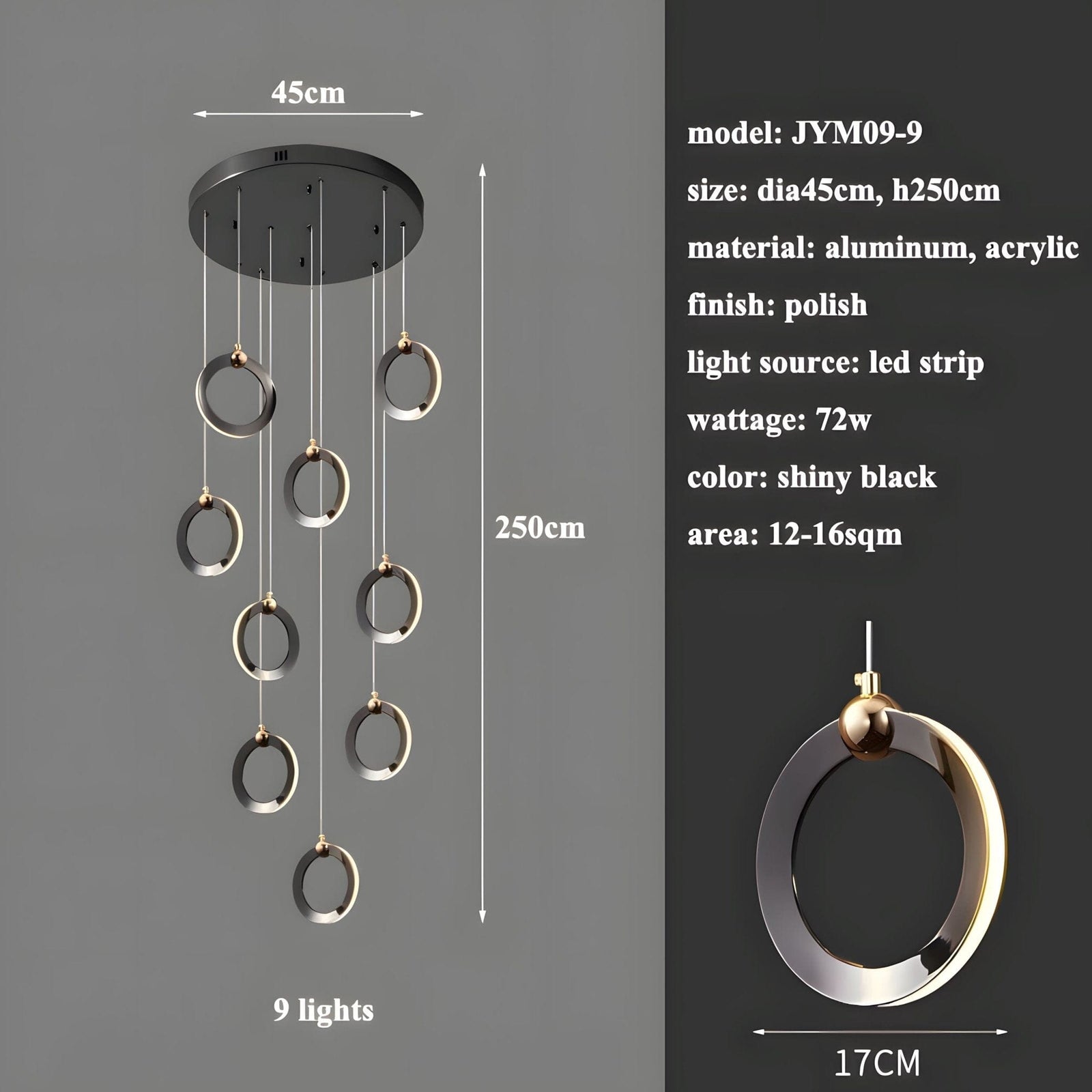 NEBULA - ZENDUCE - 1 Head - 6.6" x 60" / 17cm x 150cm - 8W / Cool Light (6000K)