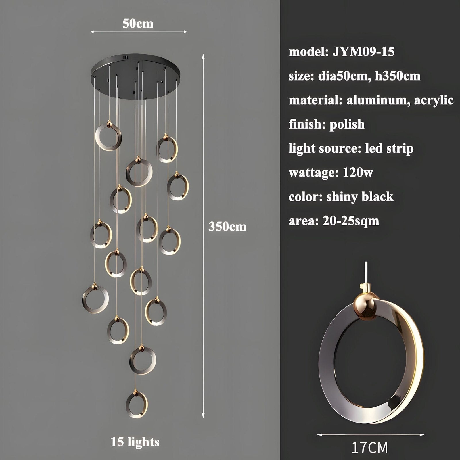 NEBULA - ZENDUCE - 1 Head - 6.6" x 60" / 17cm x 150cm - 8W / Cool Light (6000K)