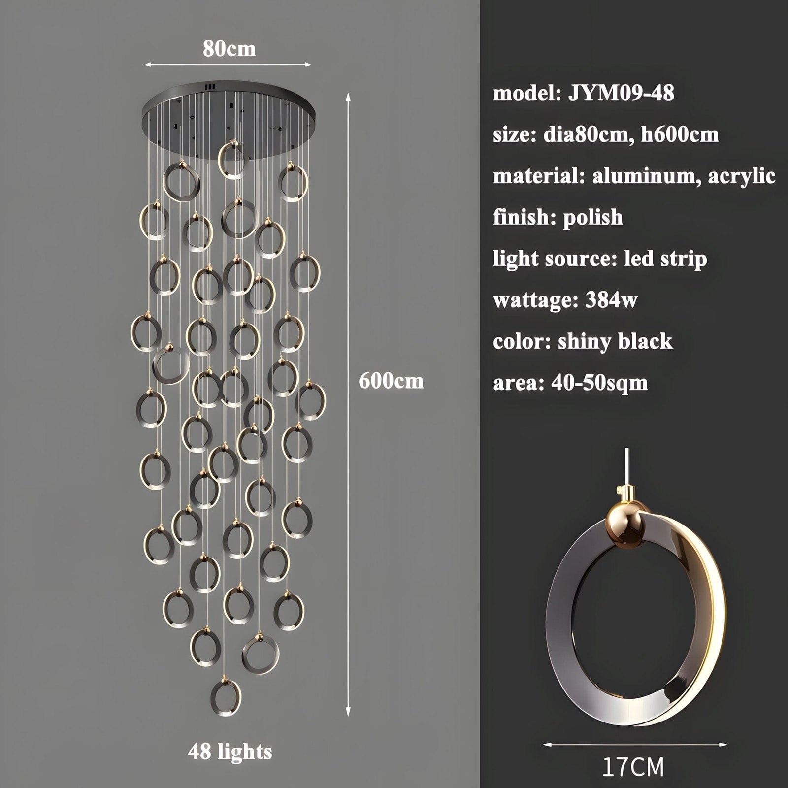 NEBULA - ZENDUCE - 1 Head - 6.6" x 60" / 17cm x 150cm - 8W / Cool Light (6000K)