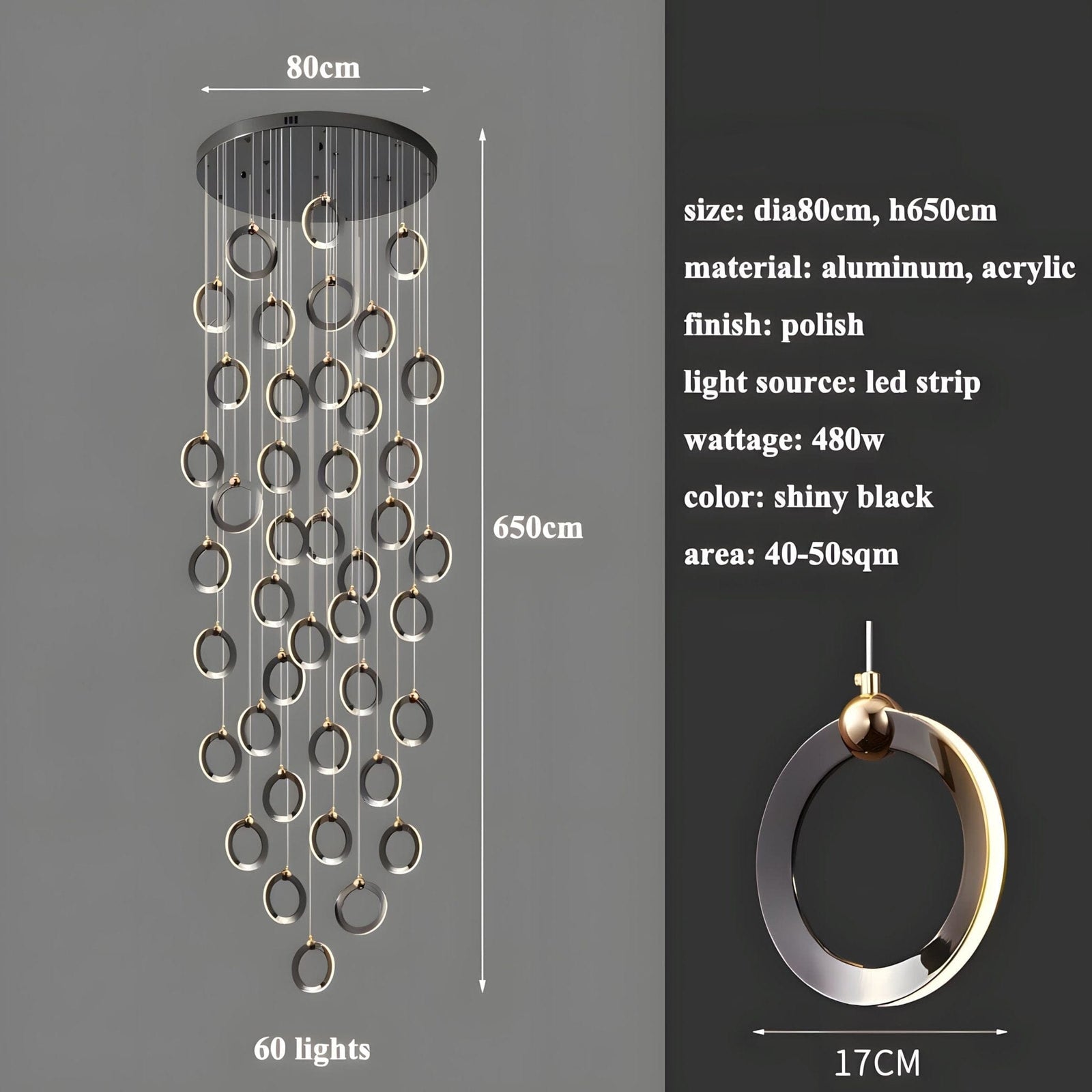 NEBULA - ZENDUCE - 1 Head - 6.6" x 60" / 17cm x 150cm - 8W / Cool Light (6000K)