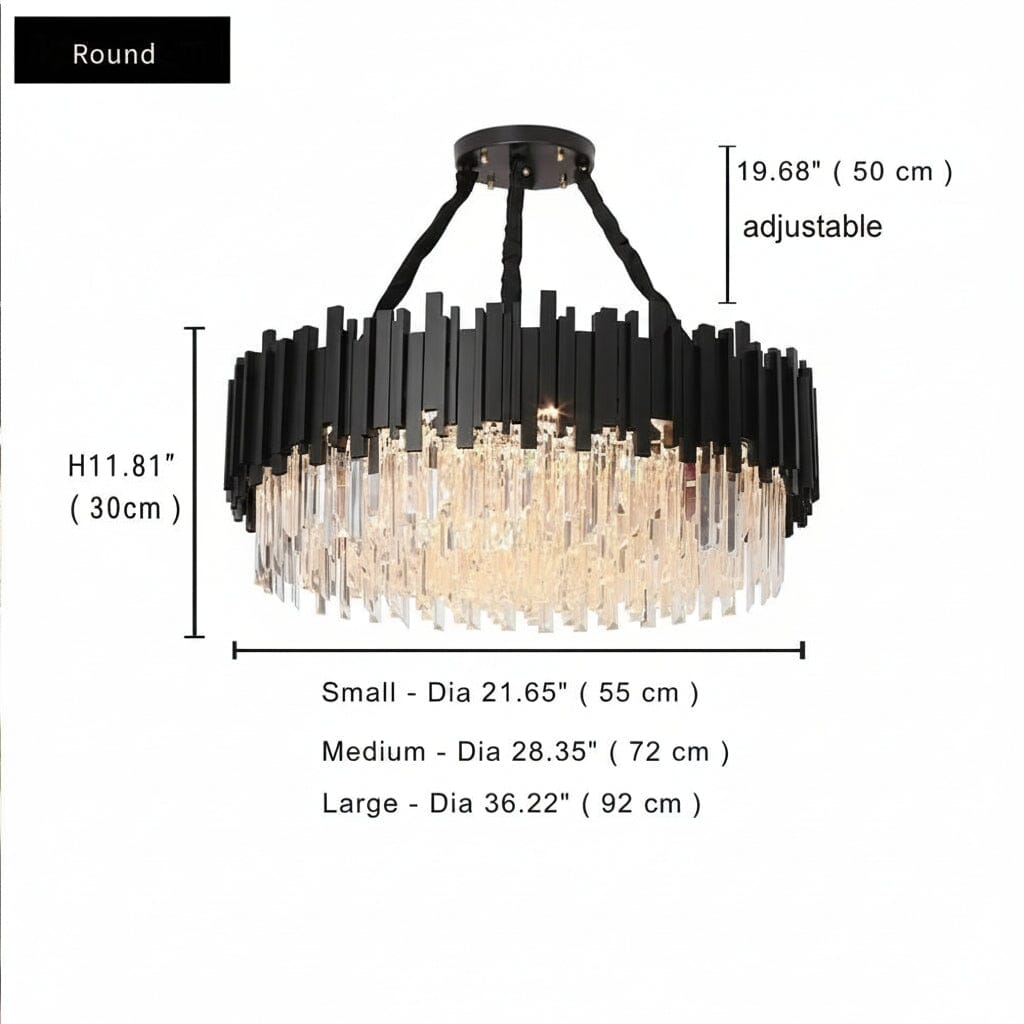 NERELLE-Modern Crystal Chandelier -ZENDUCE