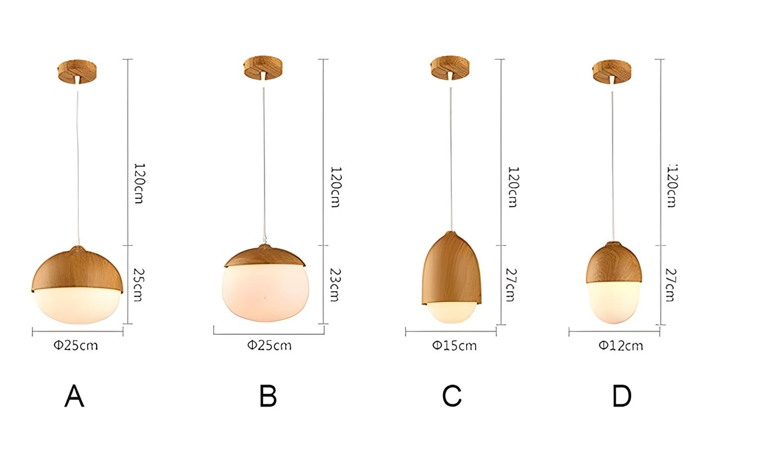 NIVA-Castanea Wooden Style Pendant-ZENDUCE