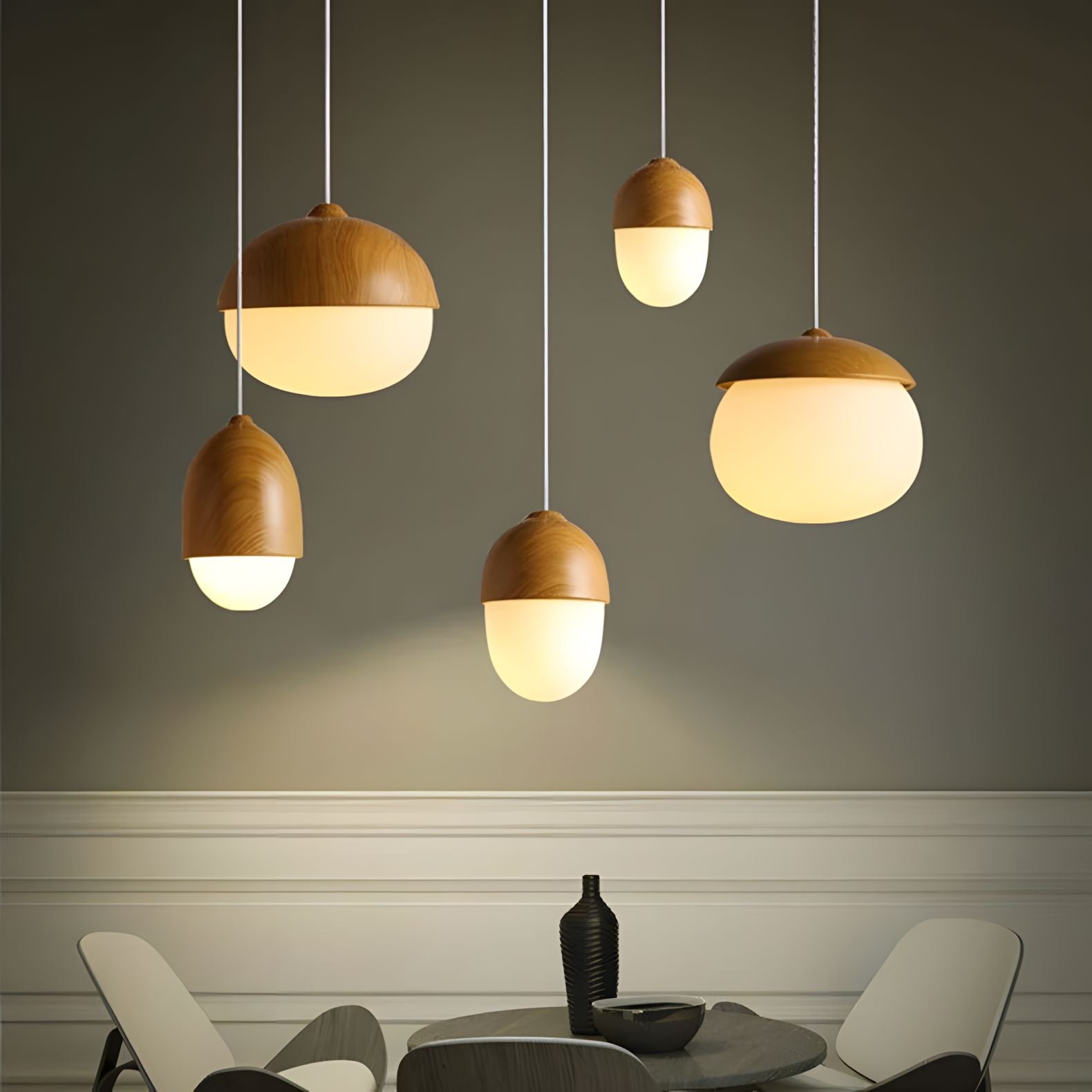 NIVA-Castanea Wooden Style Pendant-ZENDUCE
