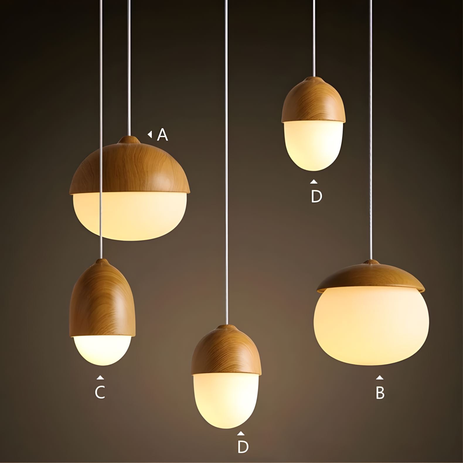 NIVA-Castanea Wooden Style Pendant-ZENDUCE
