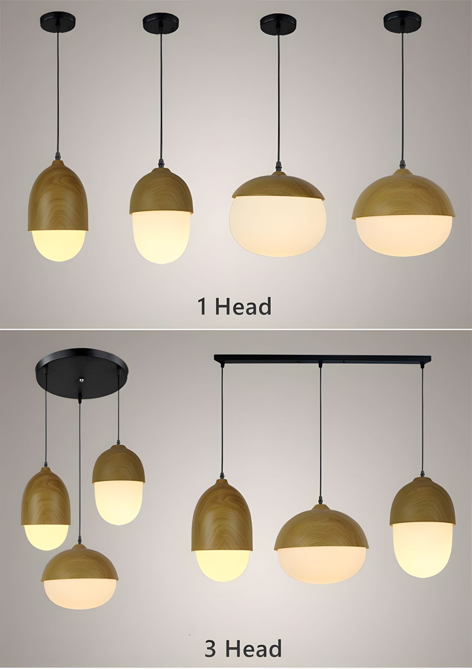 NIVA-Castanea Wooden Style Pendant-ZENDUCE