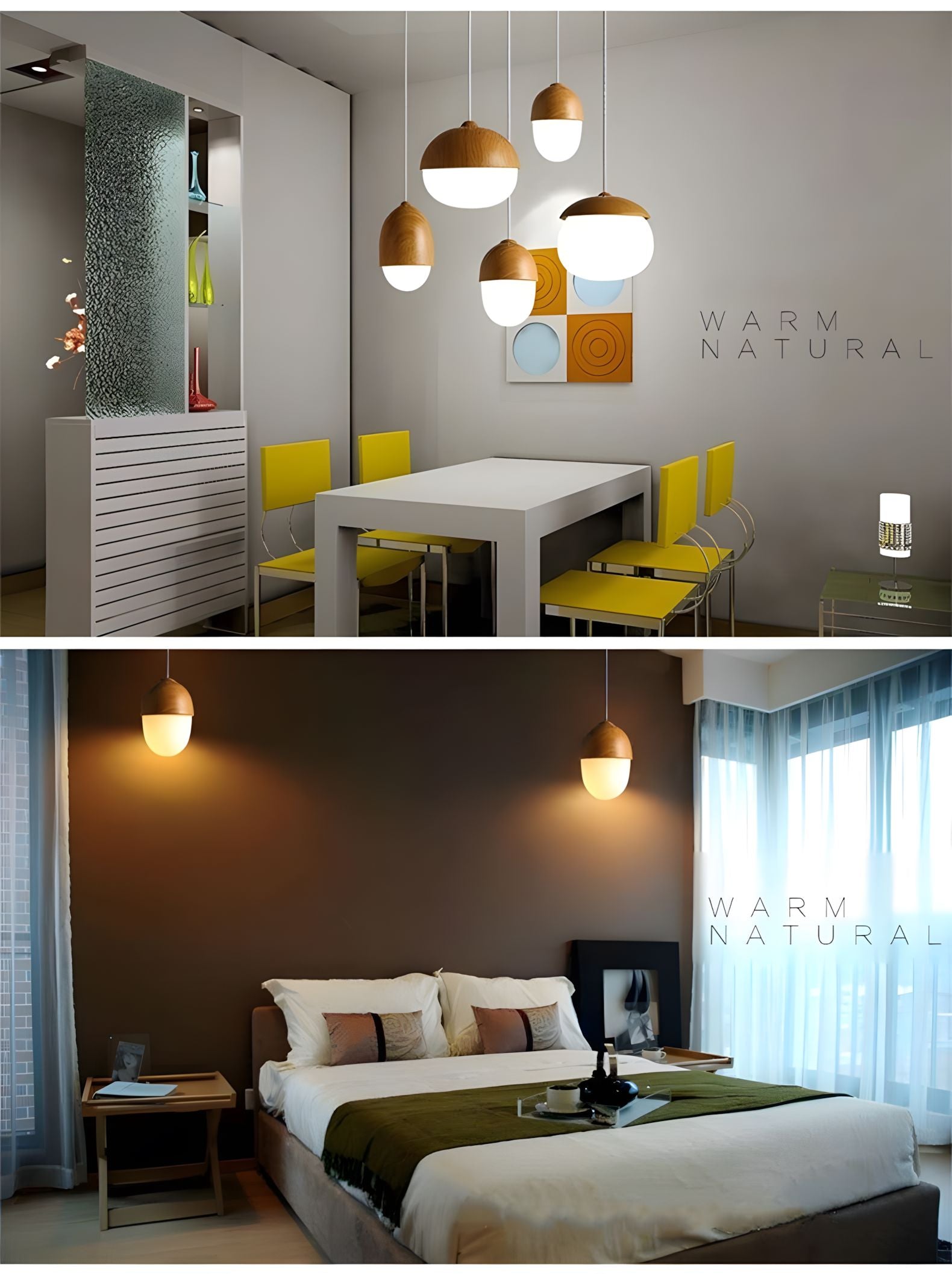 NIVA-Castanea Wooden Style Pendant-ZENDUCE